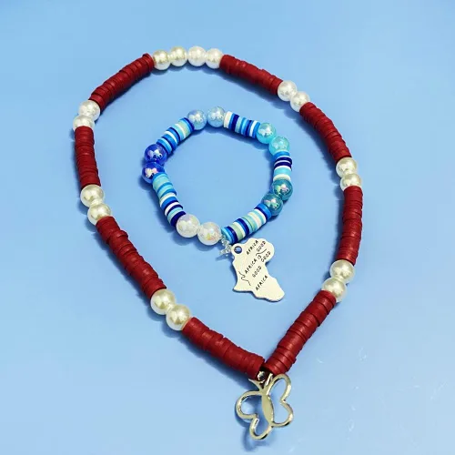Miniatura 6 de 2000 cuentas de arcilla roja Heishi cuentas planas de arcilla polimérica para hacer joyas, aretes, pulseras, collares Rojo