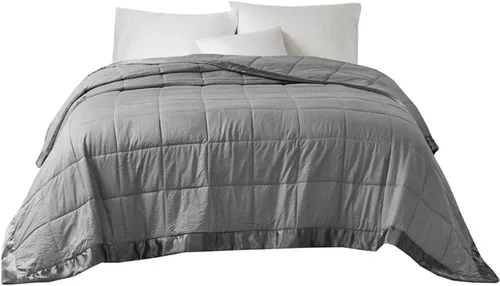 Madison Park Cambria - Manta alternativa de plumón, tratamiento prémium 3M Scotchgard que absorbe la humedad, funda de cama ligera y suave para