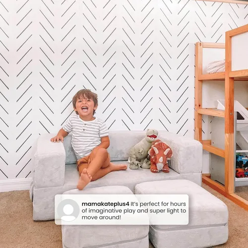 Miniatura 9 de Delta Children Serta Perfect Sleeper - Juego de sofá convertible y juego para niños y niños pequeños, sofá modular de espuma y tumbona abatible