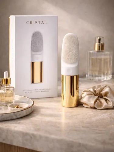 Miniatura 9 de DARCASE CRISTÁL - Un cepillo de limpieza facial de lujo. Doble función: limpieza profunda con cerdas de silicona y masaje ocular térmico