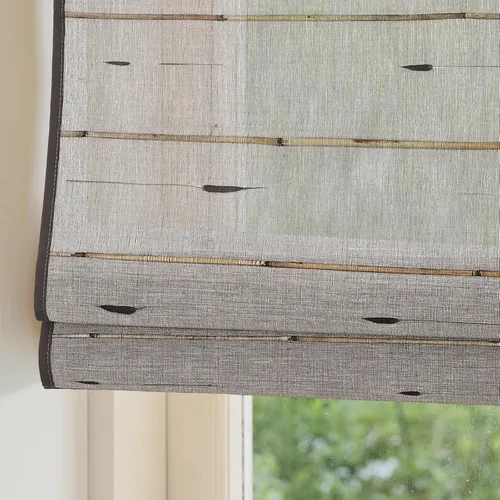 Miniatura 15 de Persianas Romanas de Bambú Inalámbricas, Persianas para Ventanas, Persianas de Madera Tejida Personalizadas para Ventanas Interiores, Puertas