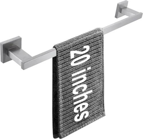 LANC Toallero de mano para baño, montado en la pared, níquel cepillado, toallero de baño de 12 pulgadas, toallero de acero inoxidable para inodoro,