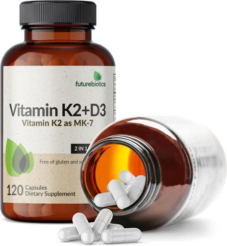 Miniatura 6 de Futurebiotics Vitamina K2 (MK7) con suplemento D3 - Fórmula sin OMG - 5000 UI de vitamina D3 y 90 mcg de vitamina K2 MK-7, 120 cápsulas vegetarianas