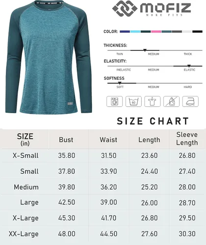 Miniatura 7 de MoFiz Women's UPF 50+ Sun Protection Shirt Long Sleeve Hiking Tops Lightweight Quick Dry Fishing UV Outdoor Clothing