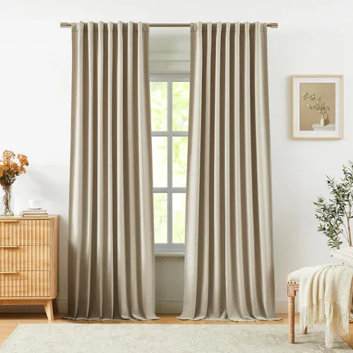 Miniatura 19 de Vision Home Cortinas opacas de color azul cambray de 63 pulgadas para dormitorio, aislamiento térmico, oscurecimiento de la habitación, juego