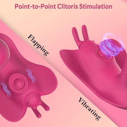 Miniatura 2 de Vibrador remoto de doble acción – MEANINS Sophia, vibrador de punto G con modos de vibración y aleteo, consolador vibrador de punto G, juguetes