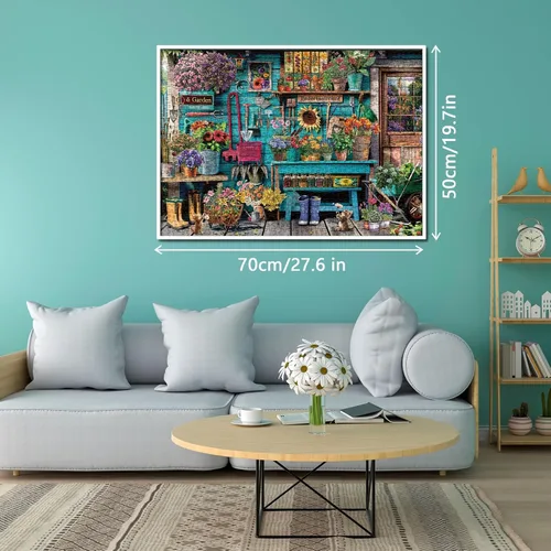 Miniatura 7 de Rompecabezas de jardín de plantas de flores de 1000 piezas para adultos, rompecabezas de jardín natural de primavera, rompecabezas de cabina