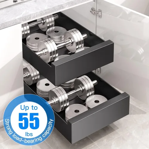 Miniatura 5 de Organizador de armario extraíble fijo con nano película adhesiva, almacenamiento resistente y organización, estantes de despensa deslizantes