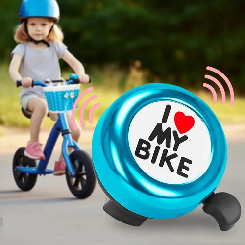 Miniatura 3 de Cesta de bicicleta para niños, cesta de bicicleta con campana, radios de rueda, gafas, accesorios de bicicleta para niños y niñas Azul