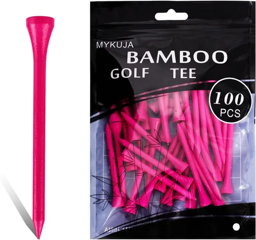 Miniatura 3 de MYKUJA Bamboo Golf Tees Wood Professional Multiple Colors Golf Tees 3-1/4,2-3/4,2-1/8 inch Pack of 50/100 Golf Tee in Package 100 camisetas