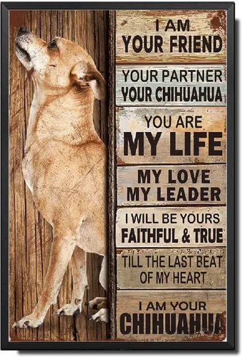 Miniatura 24 de Lygond Letrero de metal con texto en inglés "I Am Your Friend", regalo para amantes de Doberman, amantes de los perros, impresiones artísticas