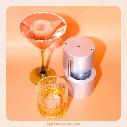 Miniatura 3 de Prensa de bolas de hielo, prensa de hielo de aluminio para regalo del día del padre, crea esferas grandes sin esfuerzo, incluye bandeja de hielo
