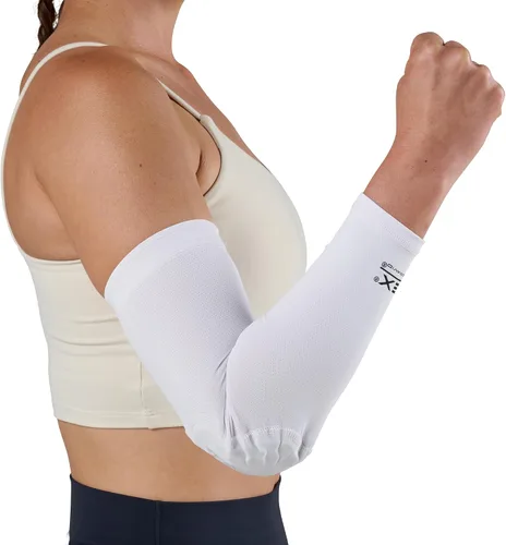 Miniatura 10 de McDavid HEX Shooter Arm Sleeve Single Padded Compression Sleeve Basketball Football Sports Protection Blanco