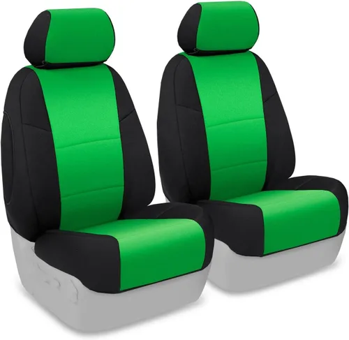 Miniatura 25 de Coverking Custom Fit Center 50/50 - Funda de asiento de cubo para modelos seleccionados Chevrolet Suburban - Neopreno (negro)