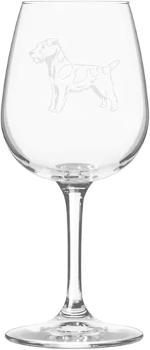 Miniatura 10 de Copa de vino de 12.75 onzas con diseño de perro grabado