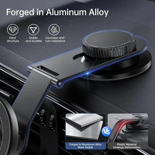 Miniatura 3 de SYNCWIRE Se adapta a MagSafe - Soporte de automóvil para tablero de automóvil y pantalla Tesla, soporte magnético para teléfono con rotación