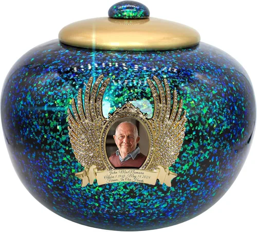 Miniatura 35 de Commemorative Cremation Urns for Human Ashes Adulto Hombre y Mujer – Urnas de cremación personalizadas decorativas bellamente hechas a mano