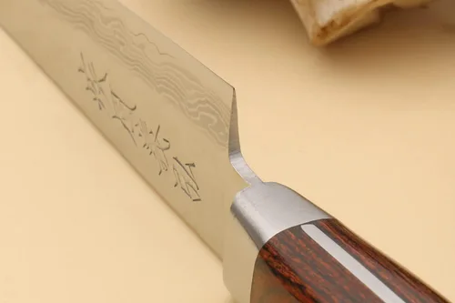 Miniatura 7 de Yoshihiro VG10 Cuchillo de utilidad para pelar de acero inoxidable de Damasco martillado de 16 capas (3.2" (80mm))