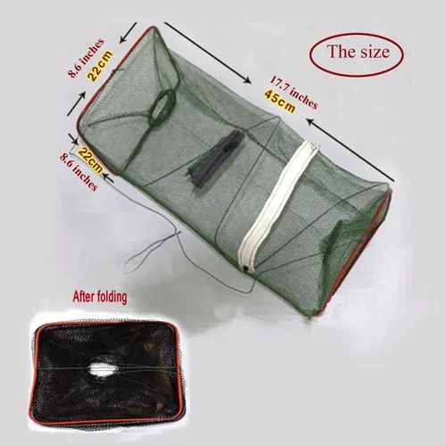 Miniatura 4 de 2 piezas de redes plegables para cebo de pesca