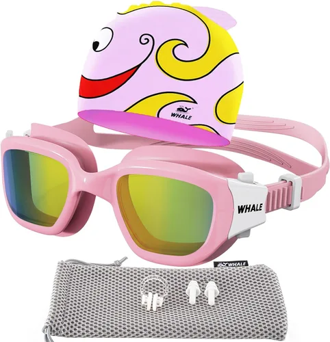 Miniatura 11 de Whale Gafas de natación para niños, cómodas gafas de natación polarizadas UV400 antivaho adecuadas para edades de 6 a 14 años