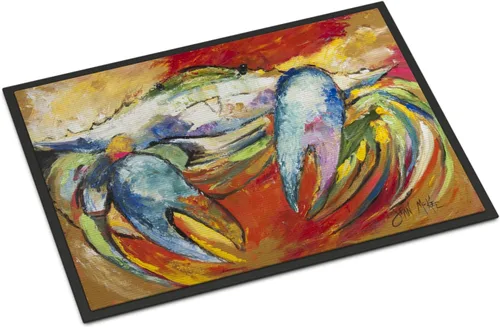 Miniatura 32 de Caroline's Treasures JMK1017JMAT - Tapete de caza de rana garza azul, 24 x 36 pulgadas, tapete para puerta delantera, interior y exterior