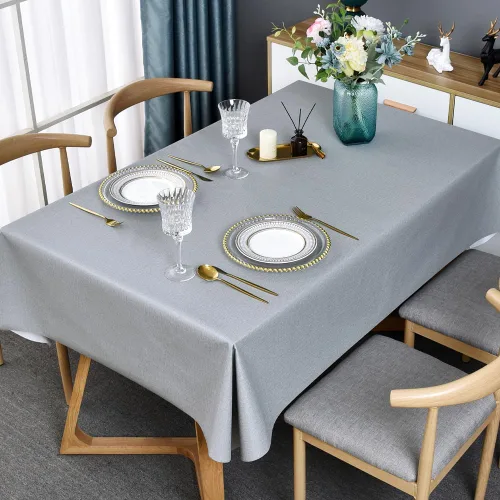 Miniatura 15 de JZY - Mantel de vinil resistente para mesa de cocina o comedor - Mantel de PVC lavable para mesa rectangular Aves-2