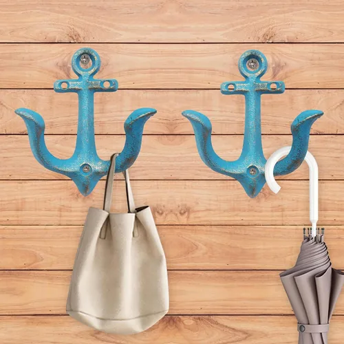 Miniatura 7 de Notakia Ganchos Decorativos de Pared Montados Antiguos Shabby Chic de Metal para Hogar Baño Toallas Abrigos Perchero, Ganchos de Pared de Hierro