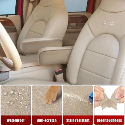 Miniatura 4 de KBH Funda para reposabrazos de asiento para Ford F250 F350-F550 Lariat 1999-2007, F250 F350 F450 XLT Sport 2002-2006, Ford Excursion Limited XLT
