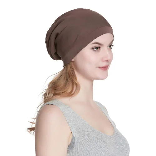 Miniatura 28 de Alnorm - Gorro con forro de satén y suave banda elástica para hombres y mujeres, talla única Se ajusta a la mayoría