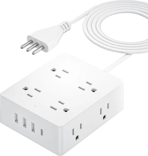 Miniatura 10 de Olcorife PD25W Mini adaptador de viaje, adaptador de corriente universal con 2 USB-C 1 USB-A, adaptador de enchufe internacional, esenciales