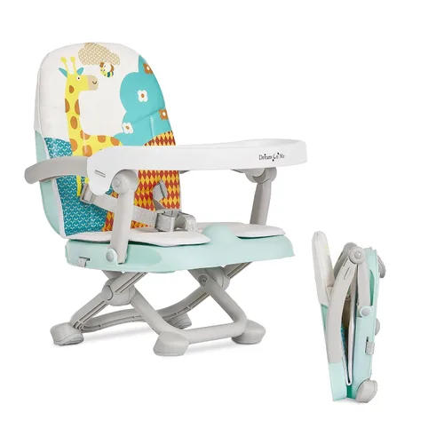 Miniatura 11 de Dream On Me Munch N Go - Asiento elevador para bebés de 6 a 36 meses, alimentación 3 en 1, asiento de piso y mesa, 4 alturas ajustables, diseño Gris