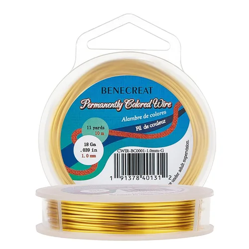 Miniatura 34 de BENECREAT Alambre de cobre para cuentas de joyería de calibre 18, resistente al deslustre, alambre de metal de bronce antiguo para hacer joyas