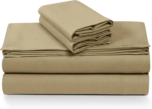 Miniatura 9 de Tribeca Living Juego de sábanas de franela 100% algodón, 3 piezas de franela de bolsillo profundo para camas tamaño individual XL, 200 GSM, hechas