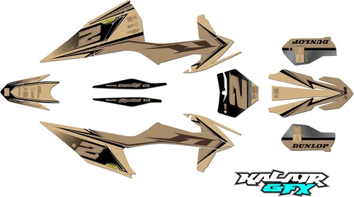 Miniatura 8 de Kit de gráficos para KTM Motocross 4-Stroke 250 SX-F, 350 SX-F y 450 SX-F años 2019, 2020, 2021 y 2022 Razor Series Azul-Verde 16 Mil – Adhesivos