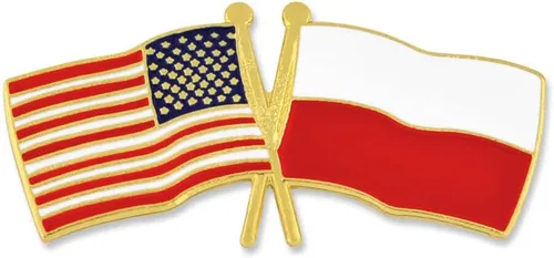 Miniatura 78 de PinMart Pin de solapa esmaltado con bandera de la amistad cruzada de Estados Unidos y el mundo