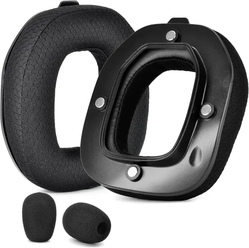 Miniatura 8 de Almohadillas para los oídos y espuma de micrófono A40 TR - Cojines de repuesto compatibles con auriculares Astro A40 TR, almohadillas