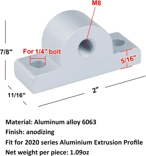 Miniatura 2 de heneng 6 conectores de rueda giratoria para perfil de extrusión de aluminio serie 2020, accesorios de montaje de pies de nivelación