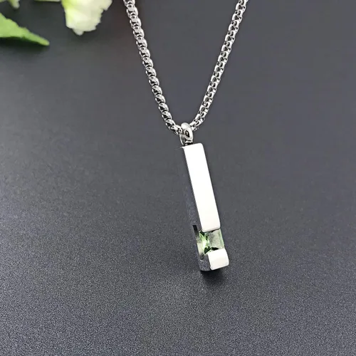 Miniatura 42 de YOUFENG collar con urna para cenizas, cubos de piedras natales, urna para cenizas humanas, collar de urna de cremación, relicario, recuerdo