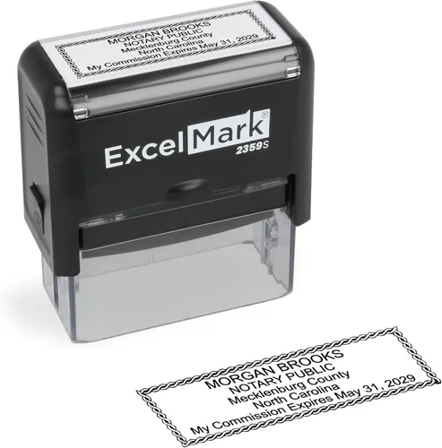 Miniatura 82 de ExcelMark Sello Notarial para los 50 Estados - Sello Oficial del Estado - Texas Negro