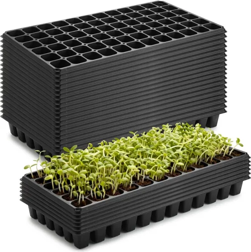 Miniatura 14 de RooTrimmer Bandejas Profundas de 72 Celdas para Plántulas, Bandeja de Conexión Gruesa y Duradera de 72 Celdas con Celdas Grandes para Semillas
