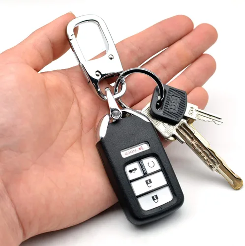 Miniatura 2 de MECHCOS Llavero de Metal para Coche con Clip Portallaves con Anillo de Llave de Valet Desmontable y Anillo en D Antipérdida para Hombres y Mujeres