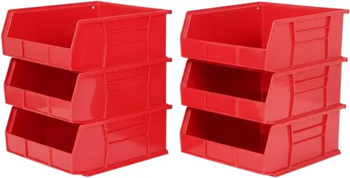 Miniatura 16 de Hudson Exchange - Contenedores apilables de plástico de 11 x 11 x 5 pulgadas y contenedores para colgar (color amarillo, 1 unidad)