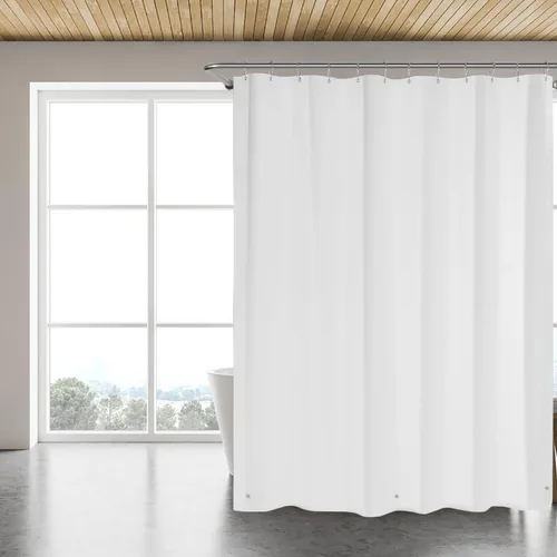 Miniatura 36 de TIKABC Forro de cortina de ducha, forro de ducha 4G PEVA, cortinas de ducha impermeables de plástico PEVA, 72 x 72 pulgadas con agujeros de ojales