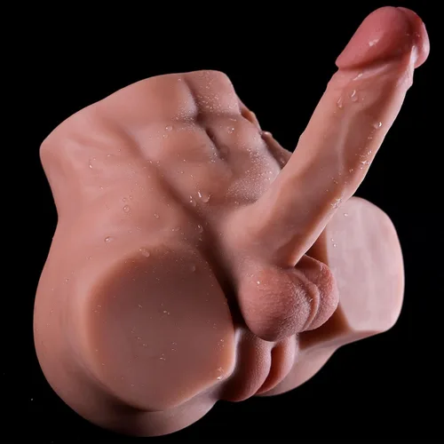 Miniatura 5 de Muñeca sexual transexual 3 en 1 con enorme consolador 3D coño culo, muñeca sexual trans torso con polla flexible Vagina con textura ano vaginal