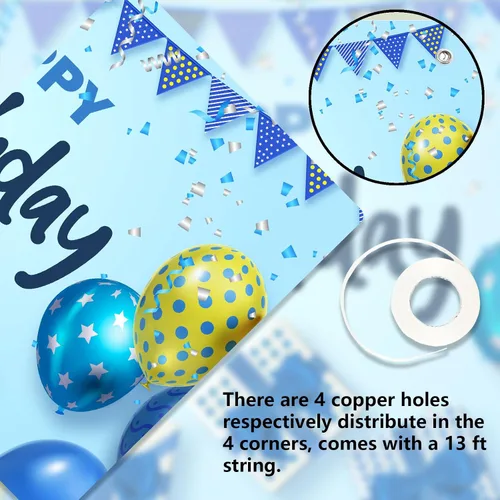 Miniatura 7 de Cartel de feliz cumpleaños, globos de confeti, decoración temática de confeti para niñas, niños, mujeres, hombres, 1, 1, 16, 18, 21, 30, 40, 50, 60