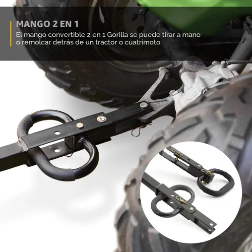 Miniatura 6 de Carro utilitario Gorilla Carts resistente de acero con lados desmontables y neumáticos de 13 pulgadas con capacidad de 1200 lb, Negro
