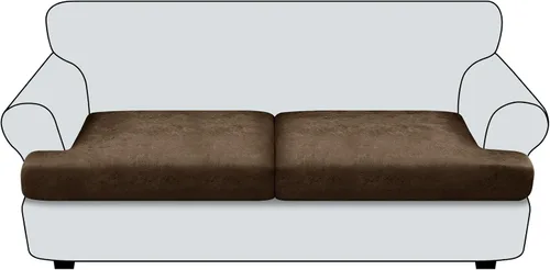 Miniatura 62 de Funda de cojín para sofá con aspecto de cuero, 1 unidad, elástica, para sala de estar, funda de cojín individual para sofá, protector de asiento