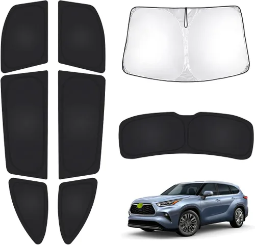 Miniatura 102 de T TGBROS Parasol para parabrisas para Honda Civic 2022-2025 2026, parasol grueso con bloqueo UV y opaca, para privacidad, plegables, 8 accesorios