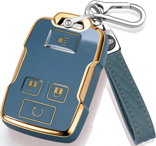Miniatura 10 de XIYANG TRADE funda para llavero de Chevy con llavero, carcasa de llave de TPU con protección completa compatible con llave remota GMC Chevy Colorado