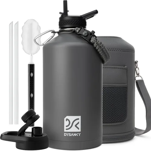 Miniatura 98 de DYSANKY Botella de agua aislada de 32 onzas, metal al vacío de acero inoxidable grueso, jarra de agua deportiva portátil para gimnasio y senderismo
